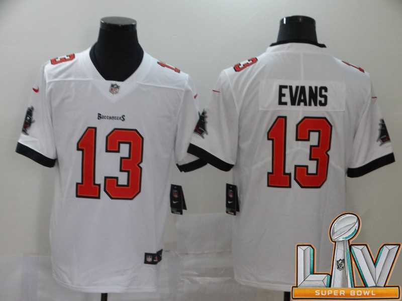 Super Bowl LV 2021 Men Tampa Bay Buccaneers 13 Evans white New Nike Limited Vapor Untouchable NFL Jerseys